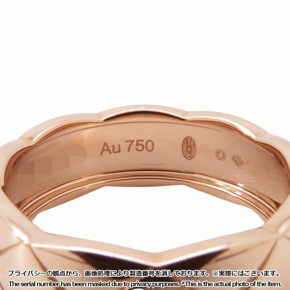 シャネル リング ココクラッシュ ミディアムモデル K18PGピンクゴールド リングサイズ53 J10817 CHANEL ジュエリー