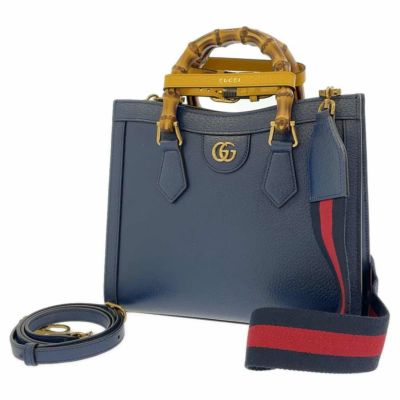 グッチ ハンドバッグ ダイアナ スモール トートバッグ レザー/バンブー 702721 GUCCI 2wayショルダー 安心保証
