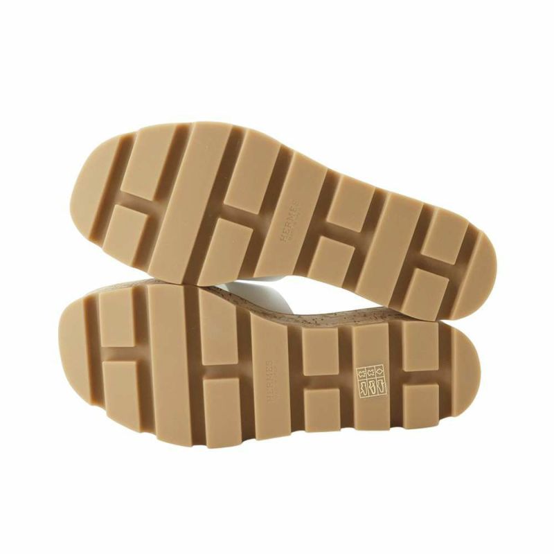 エルメス サンダル エズ 30 Eze レザー レディースサイズ34 HERMES 靴 白