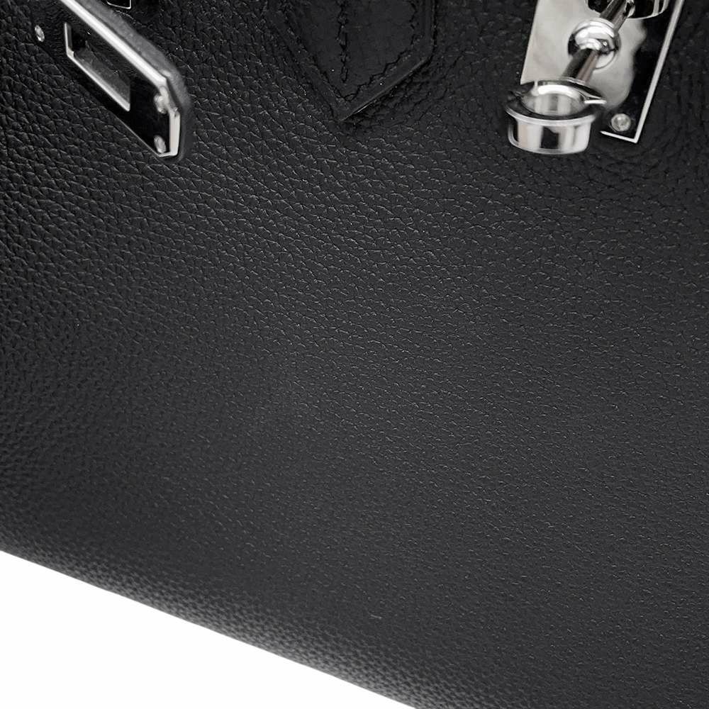 エルメス バーキン25 ブラック/シルバー金具 トゴ C刻印 HERMES Birkin ハンドバッグ 黒