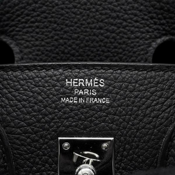 エルメス バーキン25 ブラック/シルバー金具 トゴ C刻印 HERMES Birkin ハンドバッグ 黒