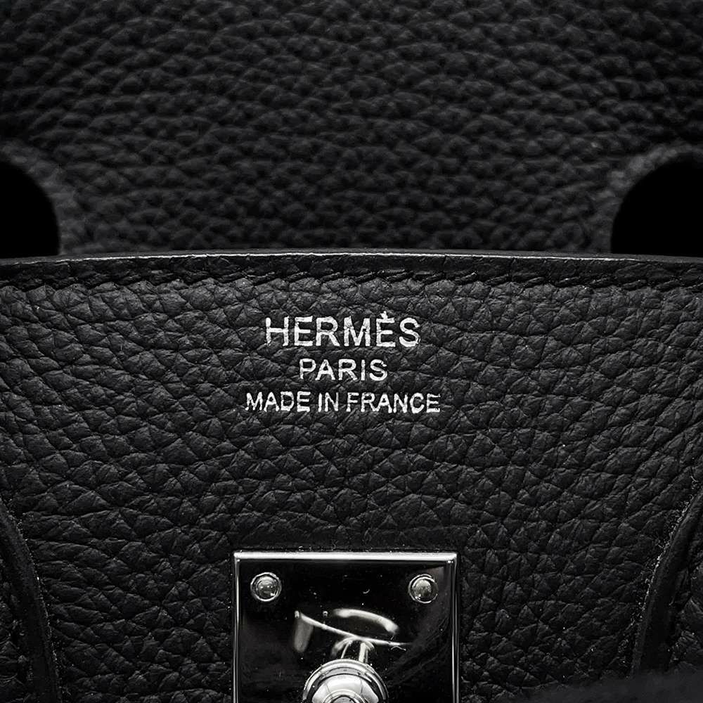 エルメス バーキン25 ブラック/シルバー金具 トゴ C刻印 HERMES Birkin ハンドバッグ 黒