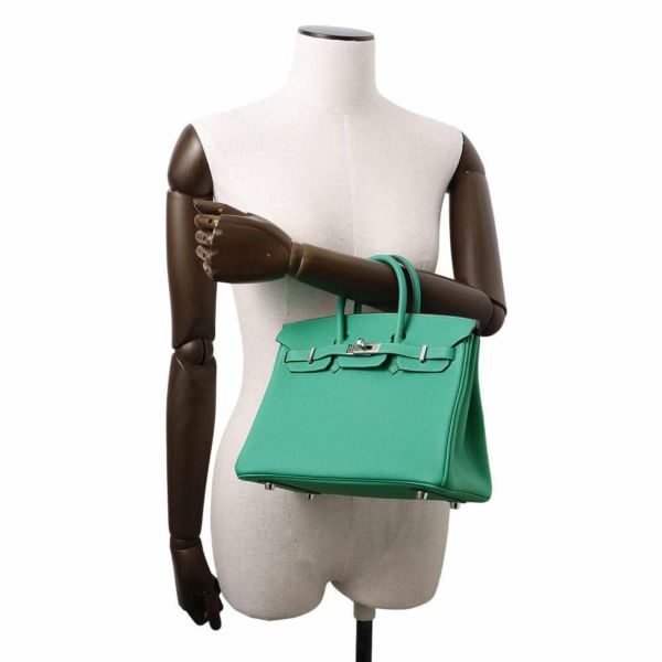 エルメス バーキン25 ミント/シルバー金具 トゴ W刻印 HERMES Birkin ハンドバッグ