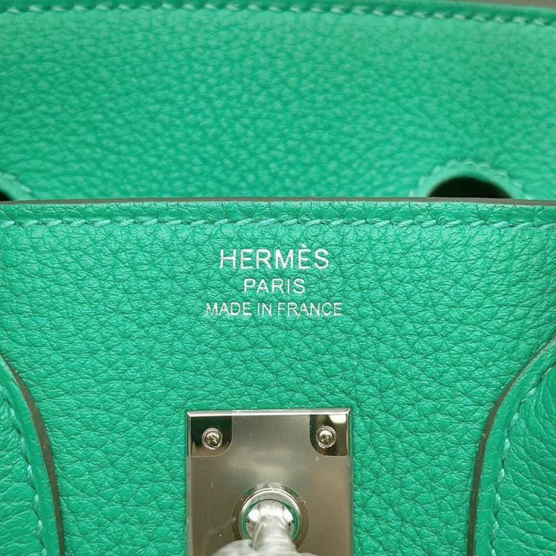 エルメス バーキン25 ミント/シルバー金具 トゴ W刻印 HERMES Birkin ハンドバッグ
