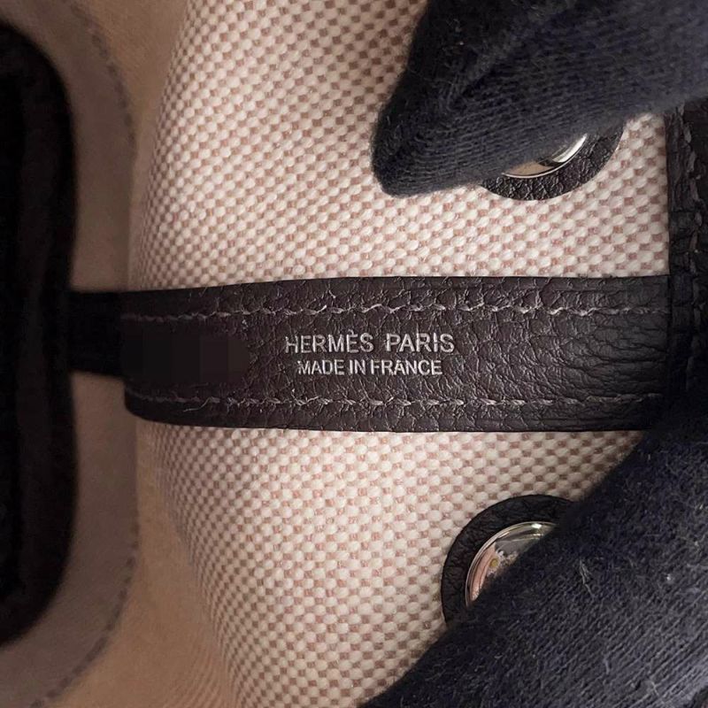 エルメス トートバッグ ネオ・ガーデン 23 ガーデンパーティ エベンヌ/シルバー金具 トワルアッシュヴァイキング/ネゴンダ W刻印