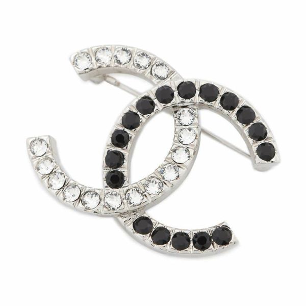 シャネル ブローチ ココマーク ラインストーン B 23V ABB918 CHANEL アクセサリー 黒