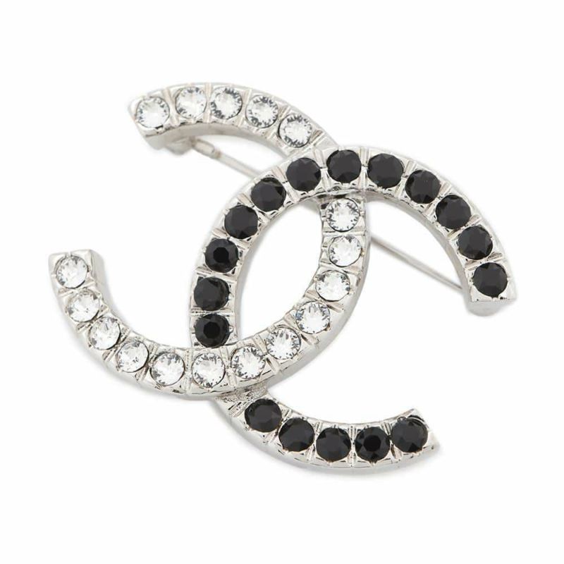 シャネル ブローチ ココマーク ラインストーン B 23V ABB918 CHANEL アクセサリー 黒