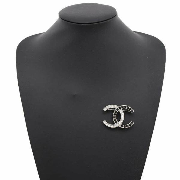 シャネル ブローチ ココマーク ラインストーン B 23V ABB918 CHANEL アクセサリー 黒