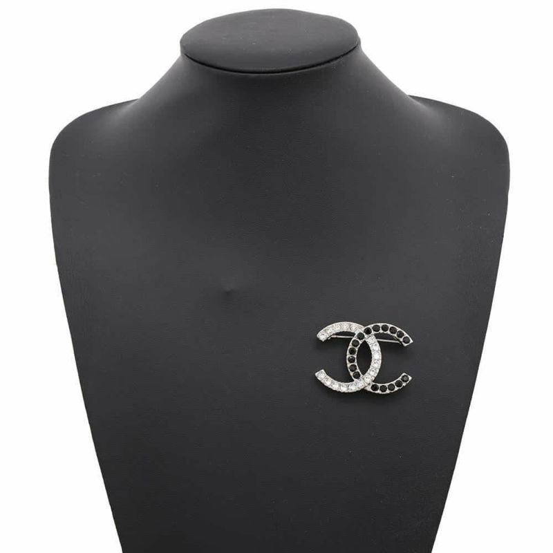 シャネル ブローチ ココマーク ラインストーン B 23V ABB918 CHANEL アクセサリー 黒