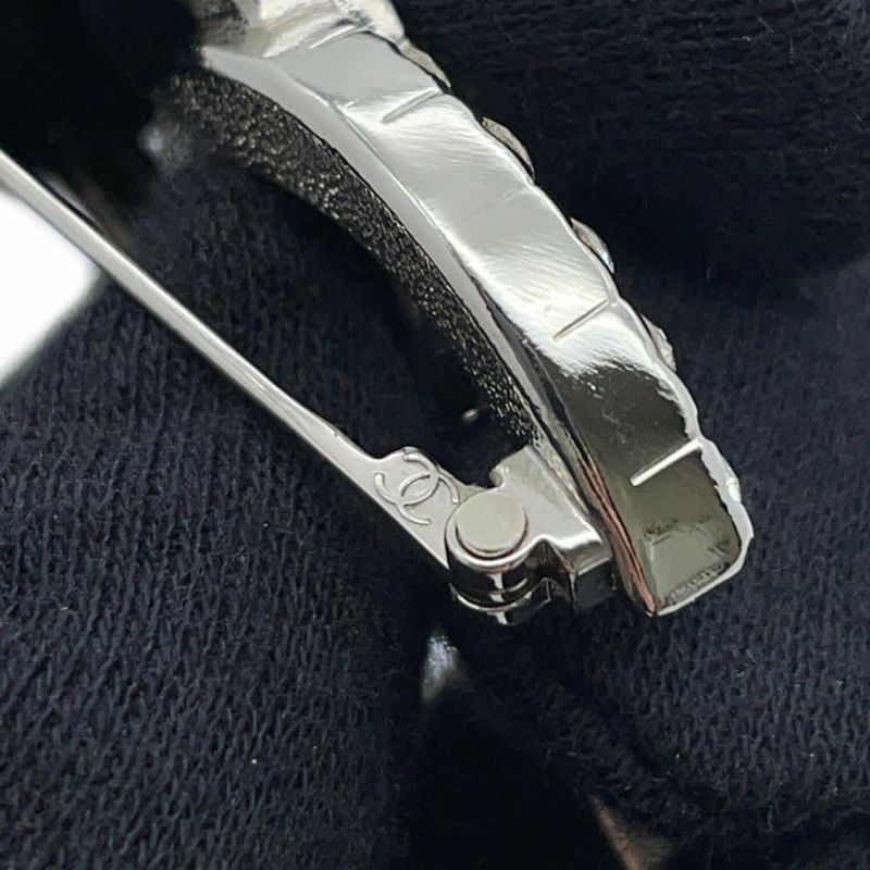 シャネル ブローチ ココマーク ラインストーン B 23V ABB918 CHANEL アクセサリー 黒