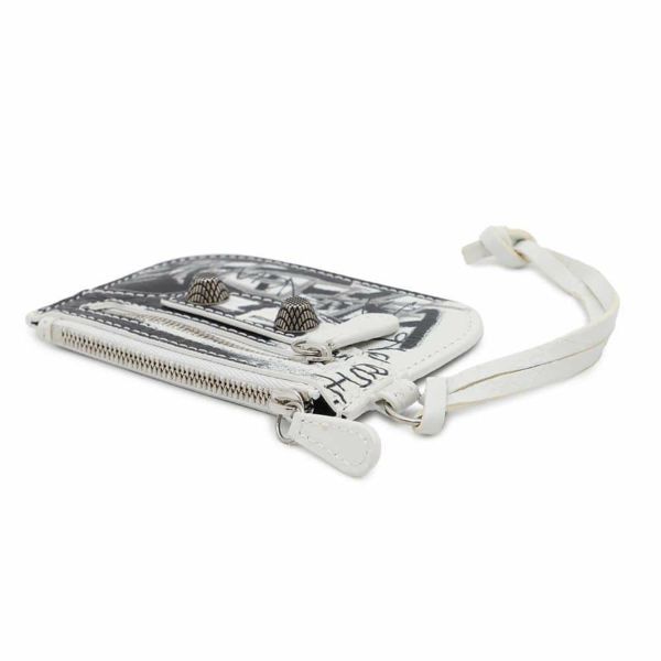 バレンシアガ コインケース ルカゴール Le Cagole グラフィティ 776769 BALENCIAGA 小銭入れ 黒 白