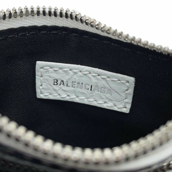 バレンシアガ コインケース ルカゴール Le Cagole グラフィティ 776769 BALENCIAGA 小銭入れ 黒 白