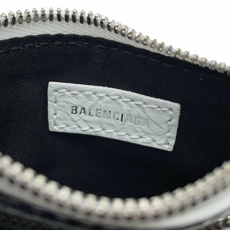 バレンシアガ コインケース ルカゴール Le Cagole グラフィティ 776769 BALENCIAGA 小銭入れ 黒 白