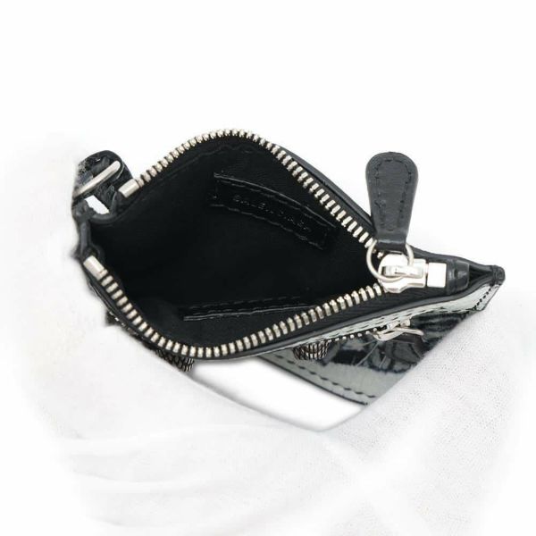 バレンシアガ コインケース ルカゴール グラフィティ Le Cagole 776769 BALENCIAGA 小銭入れ 黒 白