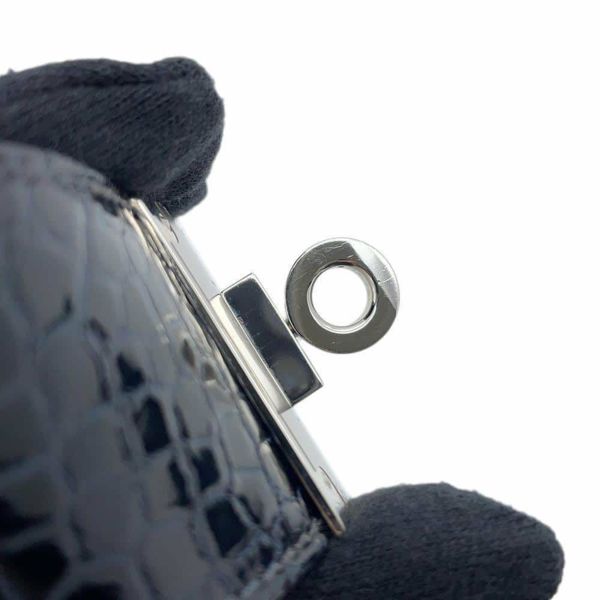 エルメス ブレスレット ケリードッグ ブルーマリン/シルバー金具 アリゲーター T刻印 HERMES アクセサリー