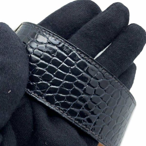 エルメス ブレスレット ケリードッグ ブルーマリン/シルバー金具 アリゲーター T刻印 HERMES アクセサリー