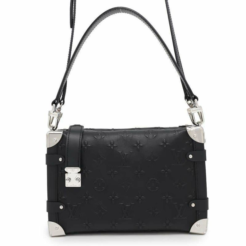 ルイヴィトン ハンドバッグ モノグラム カーフレザー サイドトランク M21709 2way ブラック 黒
