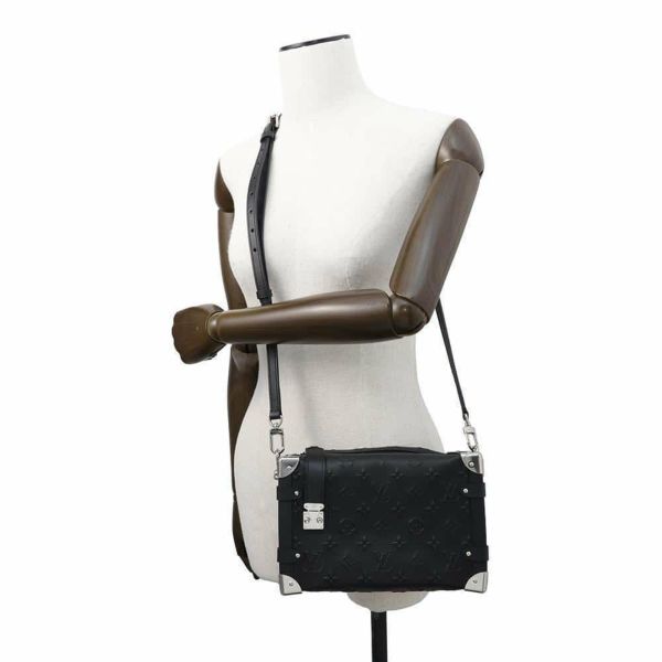 ルイヴィトン ハンドバッグ モノグラム カーフレザー サイドトランク M21709 2way ブラック 黒