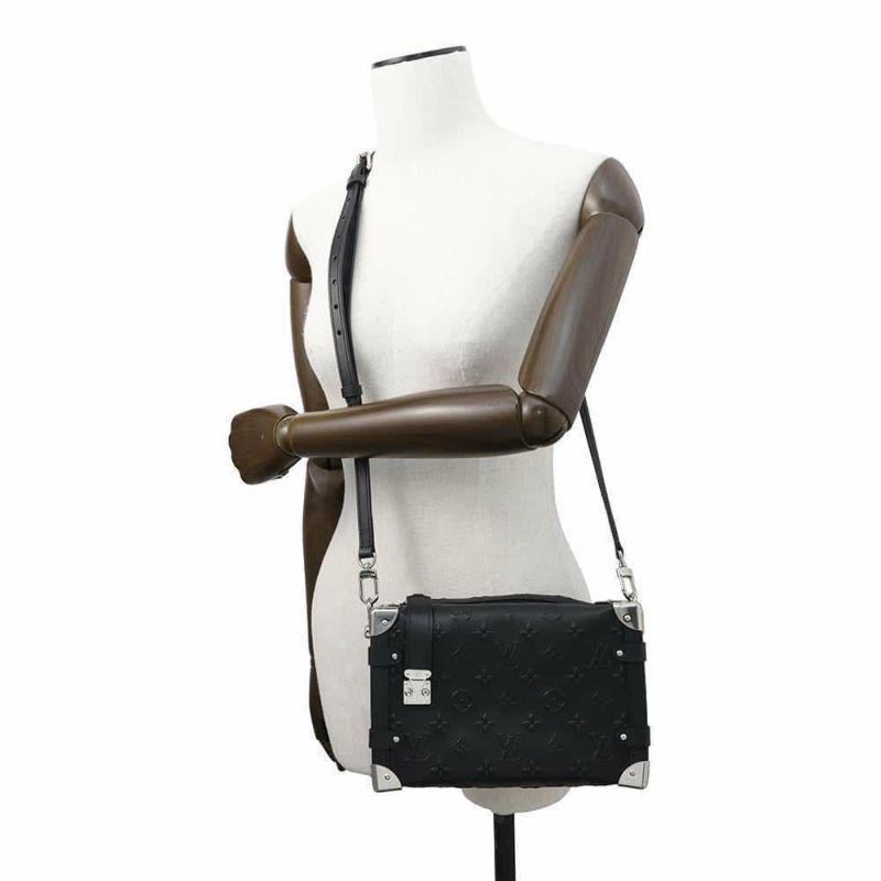 ルイヴィトン ハンドバッグ モノグラム カーフレザー サイドトランク M21709 2way ブラック 黒