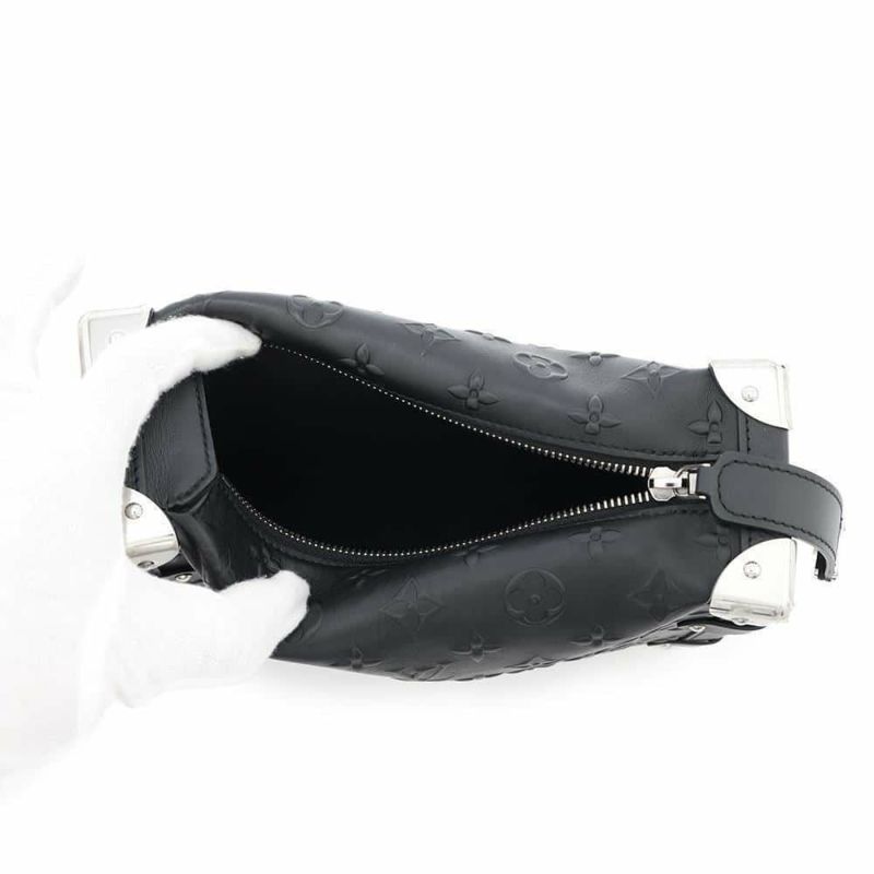 ルイヴィトン ハンドバッグ モノグラム カーフレザー サイドトランク M21709 2way ブラック 黒