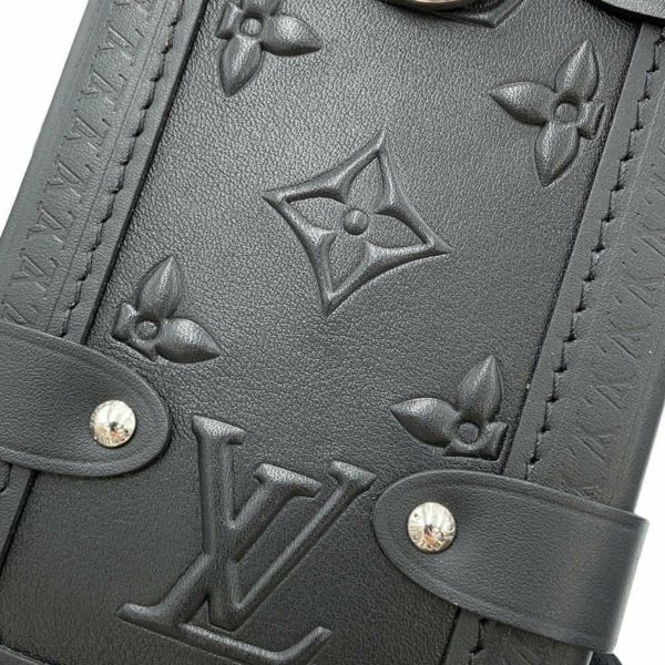 ルイヴィトン ハンドバッグ モノグラム カーフレザー サイドトランク M21709 2way ブラック 黒