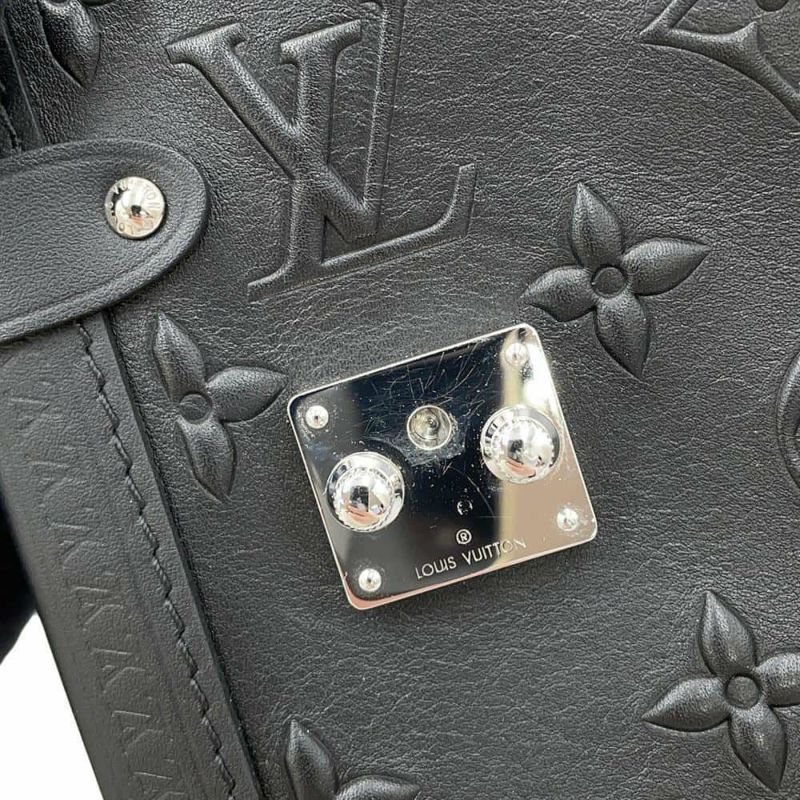 ルイヴィトン ハンドバッグ モノグラム カーフレザー サイドトランク M21709 2way ブラック 黒