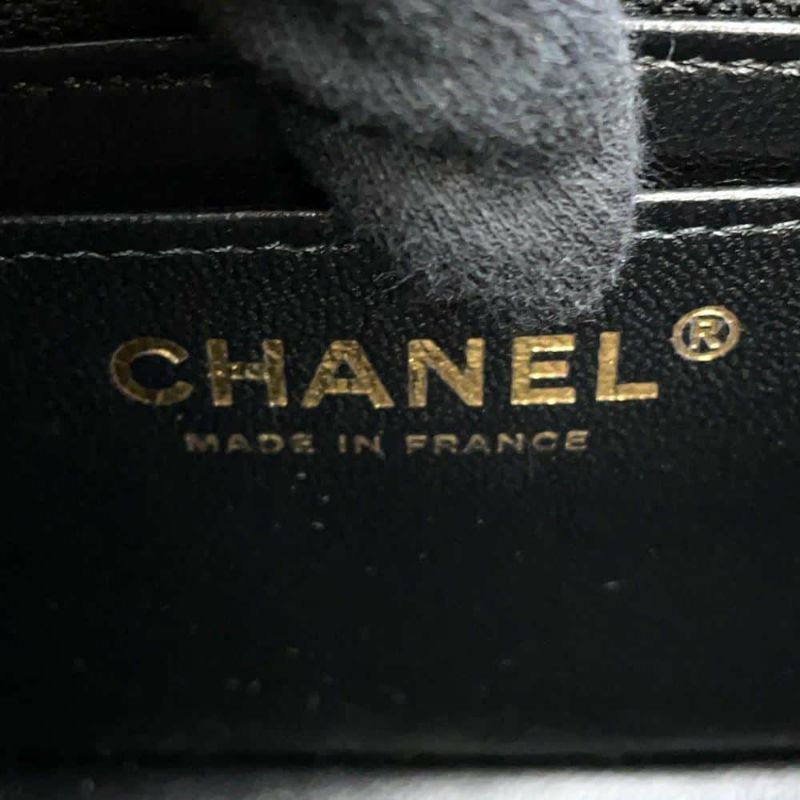 シャネル チェーンショルダーバッグ マトラッセ 2.55 ミニ エイジドカーフレザー AS0874 CHANEL 黒