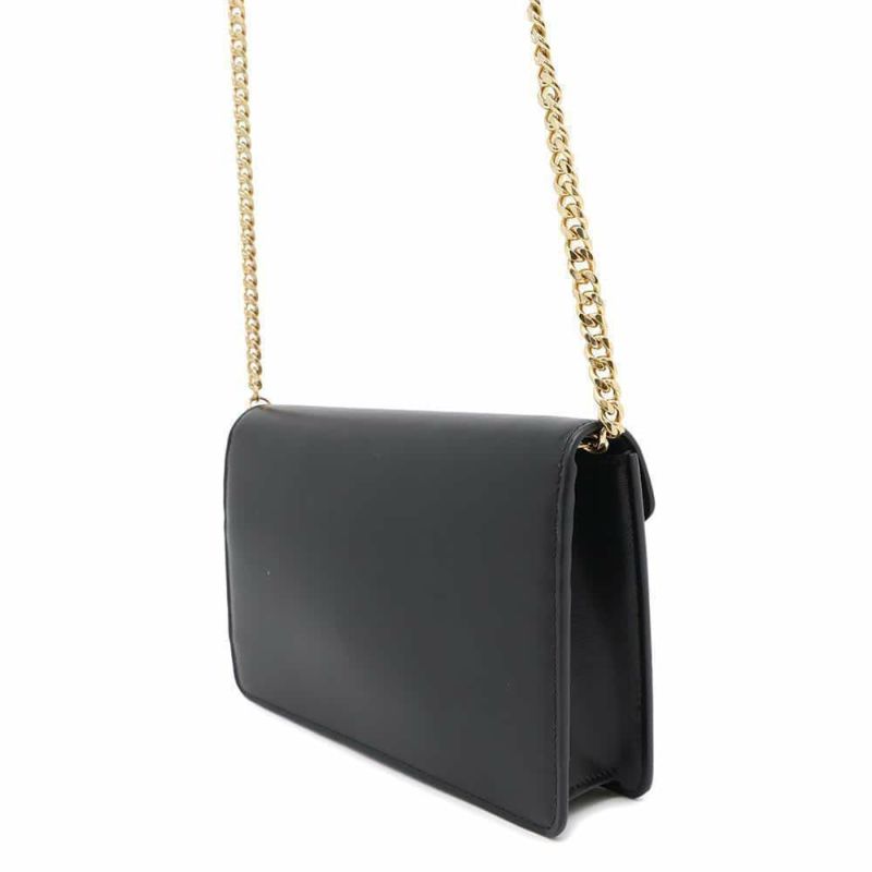 セリーヌ チェーンウォレット トリオンフ シャイニーカーフレザー 10L033DPV CELINE 黒