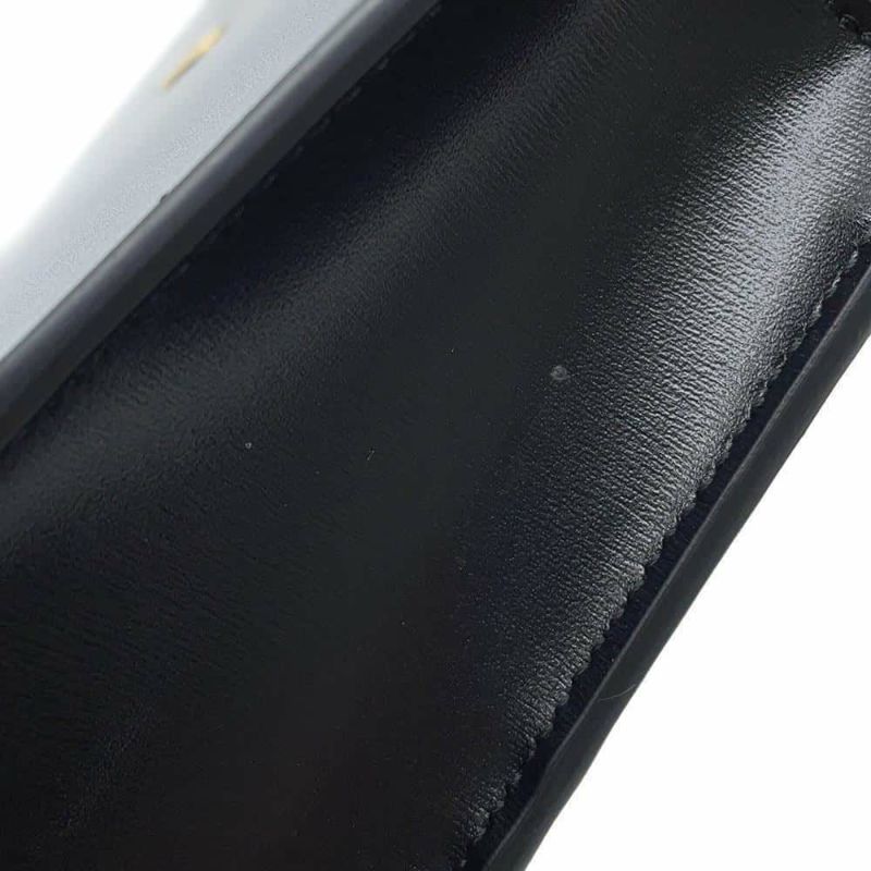 セリーヌ チェーンウォレット トリオンフ シャイニーカーフレザー 10L033DPV CELINE 黒