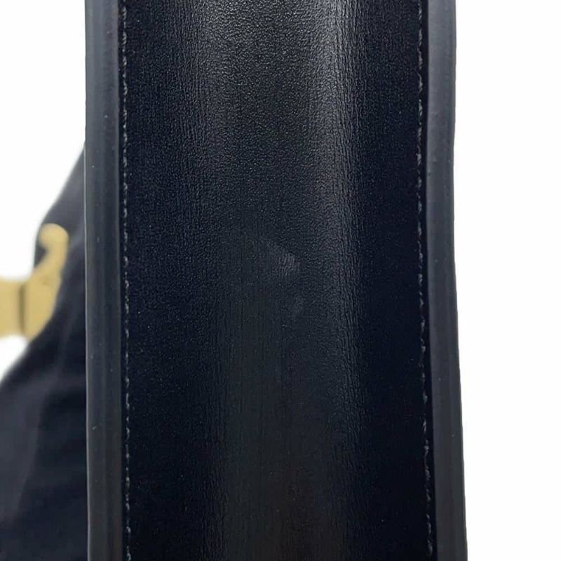 セリーヌ チェーンウォレット トリオンフ シャイニーカーフレザー 10L033DPV CELINE 黒