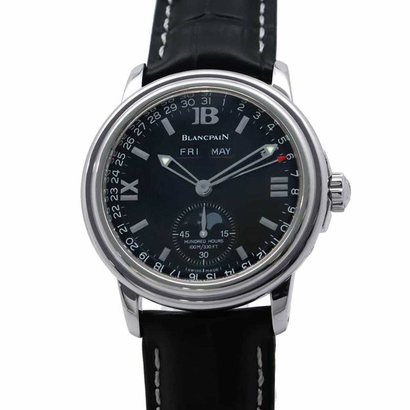 ブランパン レマン トリプルカレンダー ムーンフェイズ 2763-1130A-11 BLANCPAIN 腕時計 黒文字盤
