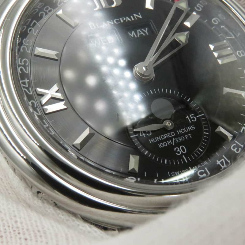 ブランパン レマン トリプルカレンダー ムーンフェイズ 2763-1130A-11 BLANCPAIN 腕時計 黒文字盤
