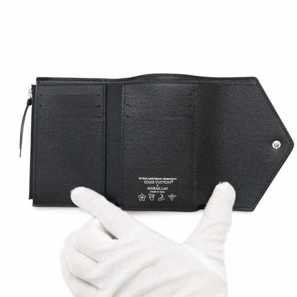 ルイヴィトン 三つ折り財布 モノグラム LV × TM ポルトフォイユ・ヴィクトリーヌ M14163 村上隆 コラボ