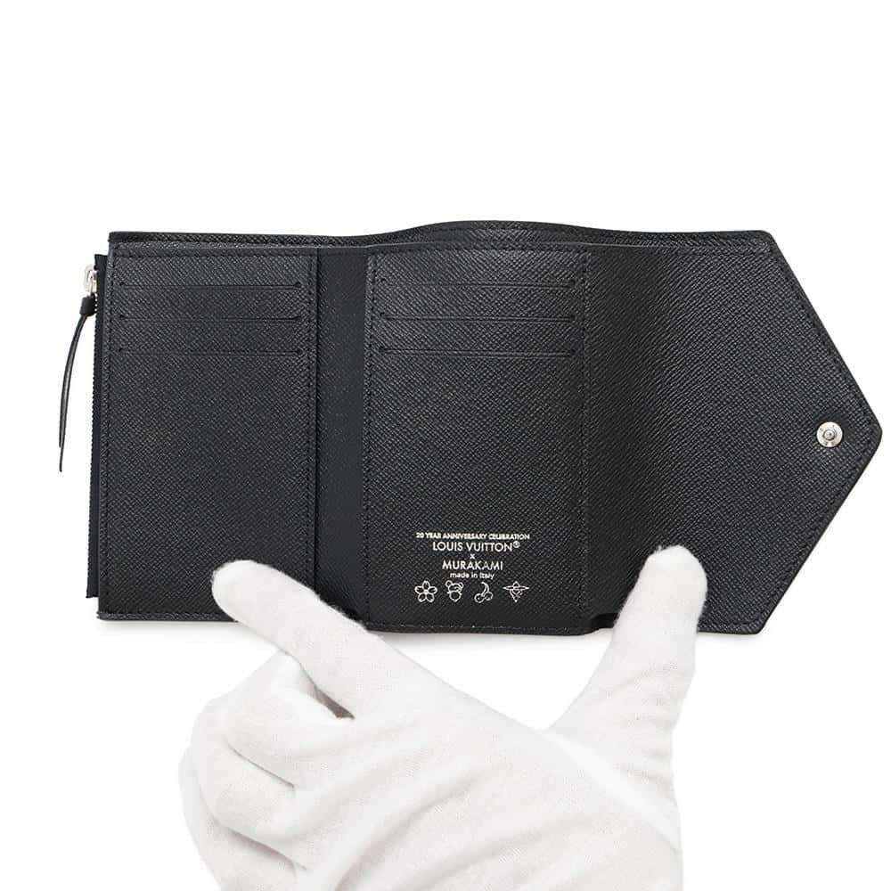 ルイヴィトン 三つ折り財布 モノグラム LV × TM ポルトフォイユ・ヴィクトリーヌ M14163 村上隆 コラボ