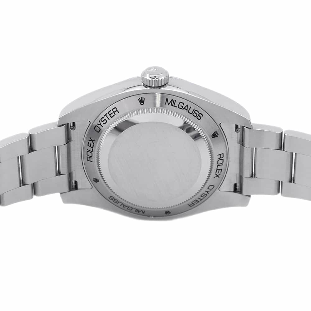 ロレックス ミルガウス グリーンガラス ランダムシリアル ルーレット 116400GV ROLEX 腕時計 Zブルー文字盤