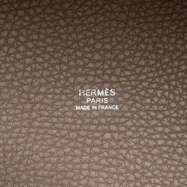 エルメス ハンドバッグ ピコタンロックMM エトゥープ/シルバー金具 トリヨンクレマンス Y刻印
