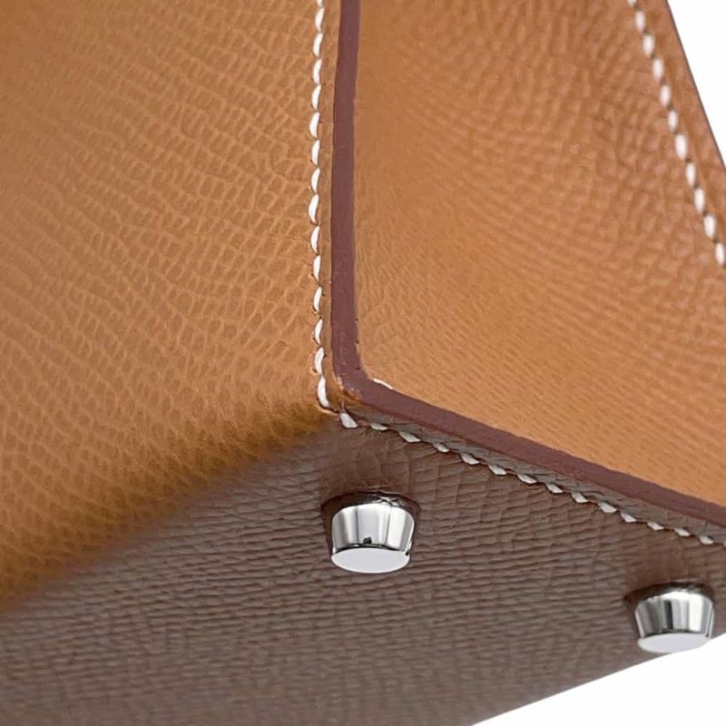 エルメス ハンドバッグ ミニケリードゥ 外縫い ゴールド/シルバー金具 エプソン W刻印 2wayショルダー