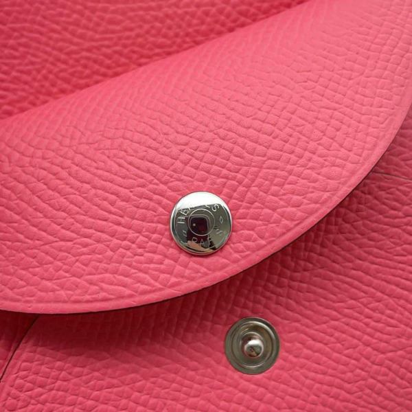 エルメス コインケース カルヴィ デュオ ローズアザレ/シルバー金具 エプソン B刻印