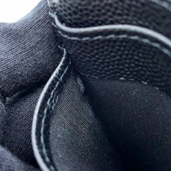 シャネル コインケース ココマーク マトラッセ キャビアスキン ストラス AP4558 CHANEL フラグメントケース カードケース 黒