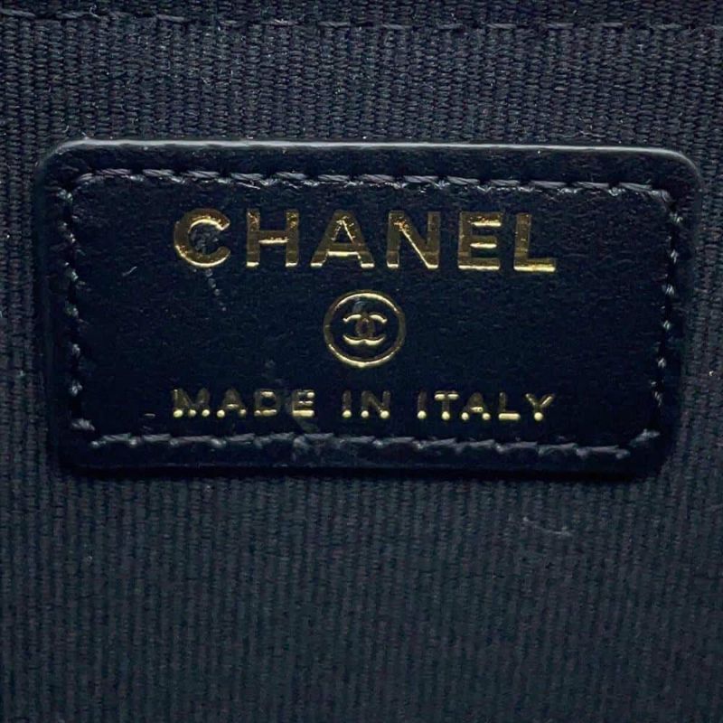 シャネル コインケース ココマーク マトラッセ キャビアスキン ストラス AP4558 CHANEL フラグメントケース カードケース 黒