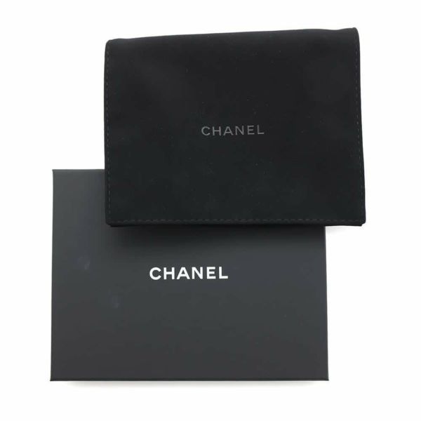 シャネル コインケース ココマーク マトラッセ キャビアスキン ストラス AP4558 CHANEL フラグメントケース カードケース 黒