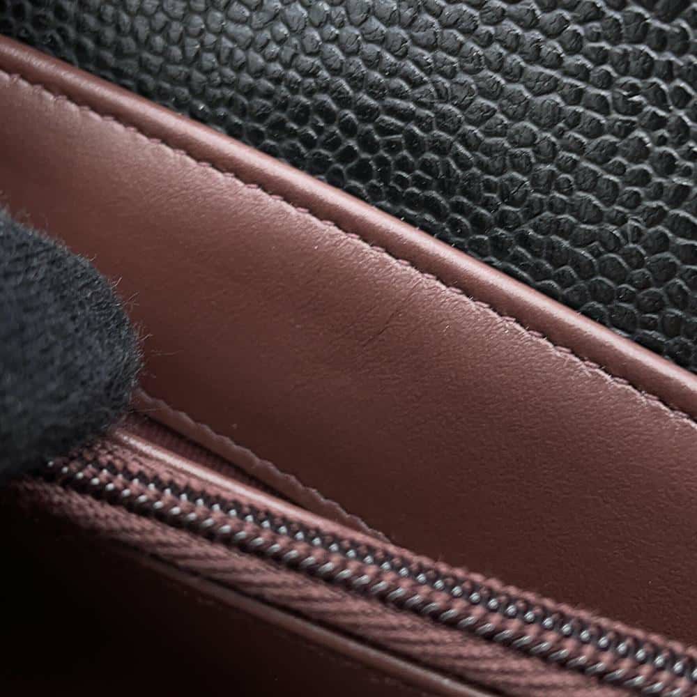 シャネル 財布 マトラッセ ココマーク キャビアスキン AP0232 CHANEL 三つ折り財布 ミディアム ウォレット 黒