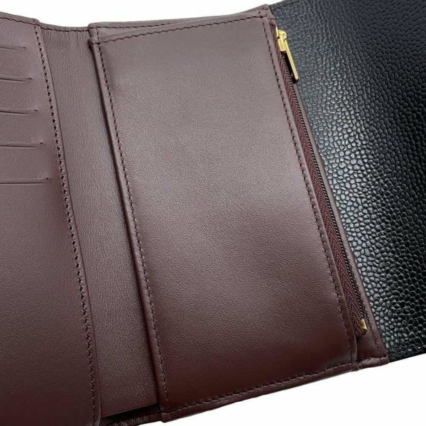 シャネル 財布 マトラッセ ココマーク キャビアスキン AP0232 CHANEL 三つ折り財布 ミディアム ウォレット 黒