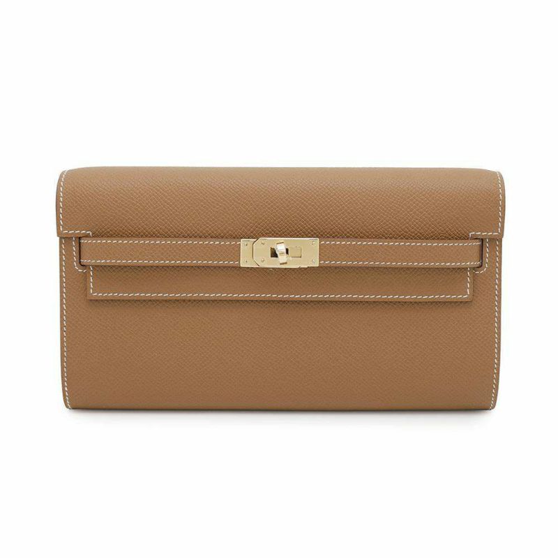 エルメス ケリーウォレット ロング トゥーゴー ゴールド/ゴールド金具 エプソン W刻印 HERMES 財布