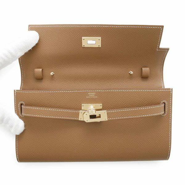 エルメス ケリーウォレット ロング トゥーゴー ゴールド/ゴールド金具 エプソン W刻印 HERMES 財布