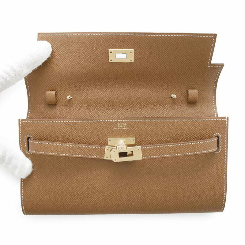 エルメス ケリーウォレット ロング トゥーゴー ゴールド/ゴールド金具 エプソン W刻印 HERMES 財布
