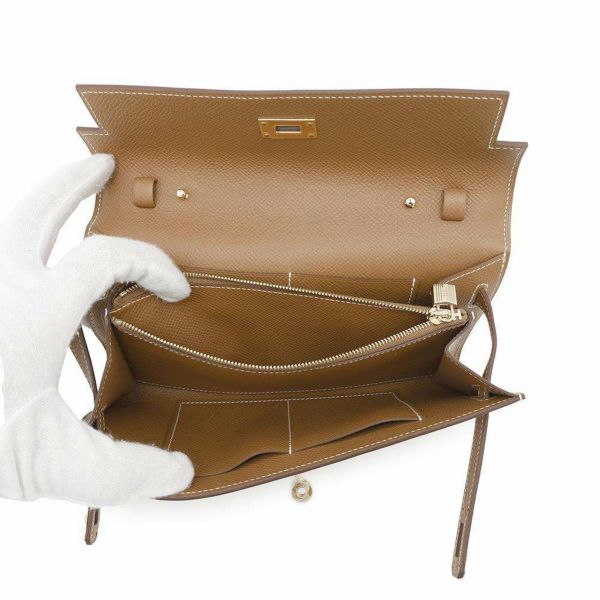 エルメス ケリーウォレット ロング トゥーゴー ゴールド/ゴールド金具 エプソン W刻印 HERMES 財布