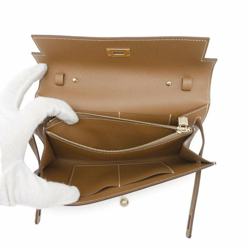 エルメス ケリーウォレット ロング トゥーゴー ゴールド/ゴールド金具 エプソン W刻印 HERMES 財布