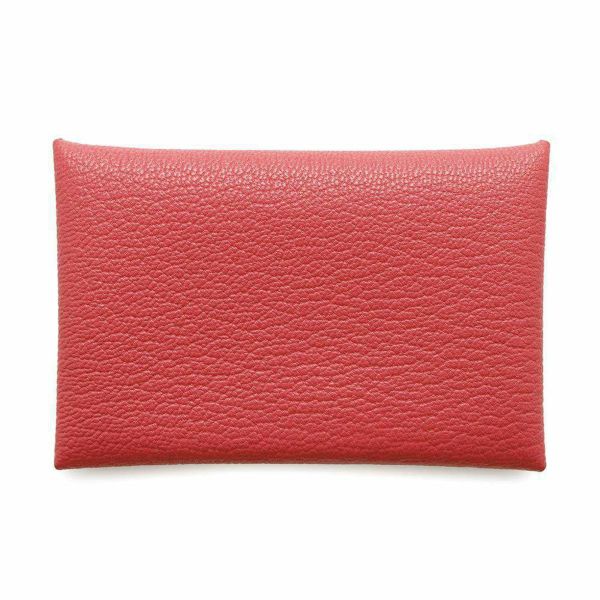 エルメス カードケース カルヴィ ローズテキサス シェブルミゾル D刻印 HERMES 三越日本橋限定