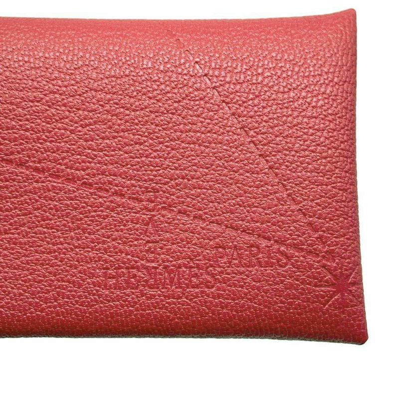 エルメス カードケース カルヴィ ローズテキサス シェブルミゾル D刻印 HERMES 三越日本橋限定